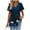 Dark Blue, variant on Lumivie Summer Tops For Women Trendy Ribbed Cute Tshirts Shirts For Women Tummy Hiding Plus Size Blouses For Women 3X Hot Pink Cotton T Shirts Women Pack