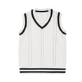 thumbnail image 5 of Kaemgyyd 0-15 T Girl's Sweater Infant Vest Tops Fall V Neck Sleeveless Pullover Cute Color Block Cable Knit Toddler Clothes, 5 of 6