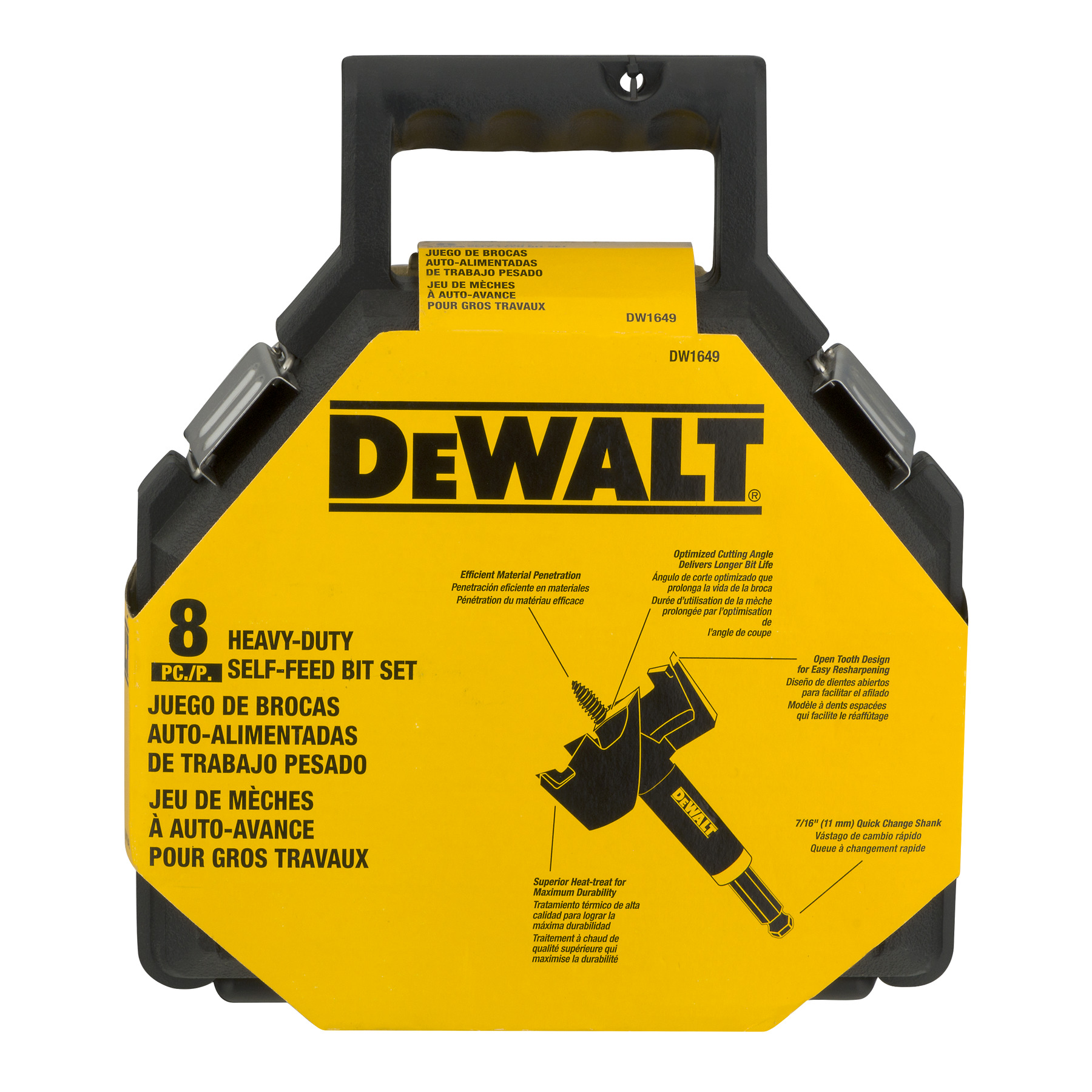 DeWalt Heavy Duty Self Feed Bit Set 8 PC, 8.0 PIECE(S)