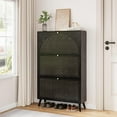 thumbnail image 4 of Fsbecl Freestanding Narrow Shoe Cabinet with 3 Flip Drawers for Entryway, Black, 4 of 8