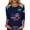 Dark BlueA&24#0507F, variant on S-5XL 1776-2026 250 Anniversary USA Shirt Women 3/4 Sleeve Flag Print Womens 4th of July Tops Independence Day Celebration Freedom Patriotic Women's Tunic Top