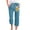 Blue, variant on BangWanChi Leggings for Women Capri Capris Pants for Women Casual Summer Cotton Linen 3/4 Pants Wide Leg Capris Lightweight Baggy Cropped Trousers