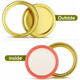 thumbnail image 3 of 24 PCS Regular Mouth Canning Lids, 70MM Mason Jar Lids & Rings for Ball Mason Jars, Split-Type Leakproof Storage Can Covers Caps (Includes Lid and Band, Gold), 3 of 7