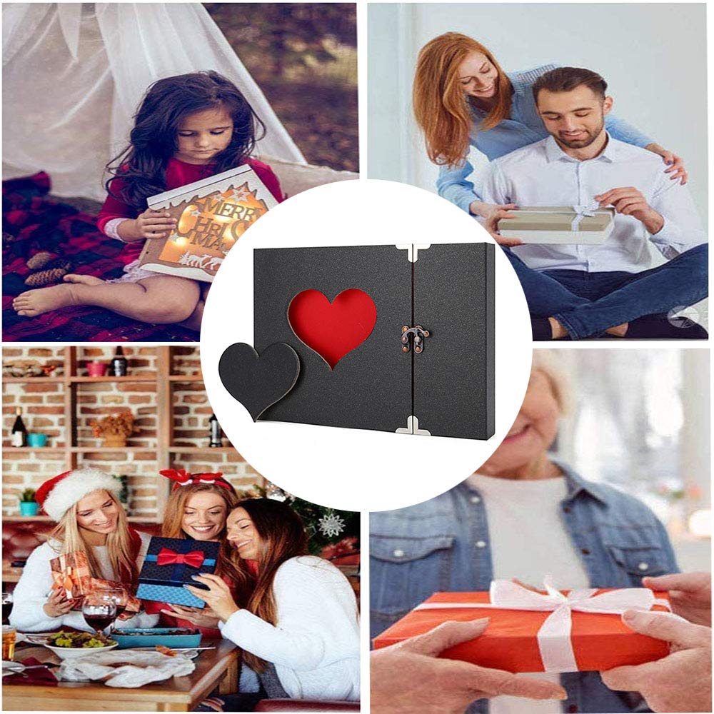 AIOR Scrapbook Album Photo Scrapbooks Couples Photo Album Memory Book DIY  Scrapbook Book Vintage Heart with 228 Pages for Couple Christmas Wedding  Anniversary Gifts Presents Black 