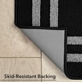 thumbnail image 2 of Washable Skid-Resistant Runner Rug, Border, Black and Twisted Grey, 30" x 144", 2 of 9