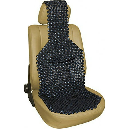 Zento Deals Black Wood Beaded Seat Cushion-5/8