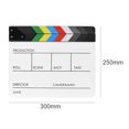 thumbnail image 2 of Peggybuy Acrylic Director Video Scene Clapperboard Clapper Board Cut Prop, 2 of 7