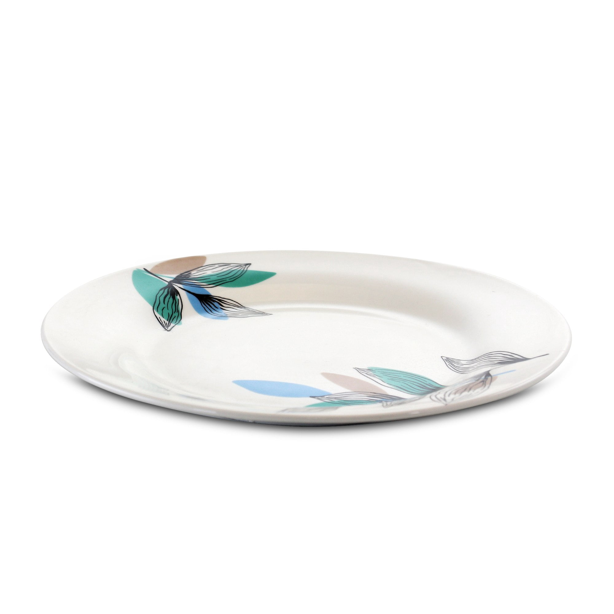 Gibson Home Vineyard Blue 12 Piece Round Fine Ceramic Dinnerware Set