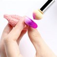 thumbnail image 3 of Pincel de esponja para uñas, pincel de punta puntiaguda con degradado, pincel de esponja para uñas de dos cabezas, mango de diamantes de imitación, pincel de pintura de uñas acrílicas para manicura, 3 of 5
