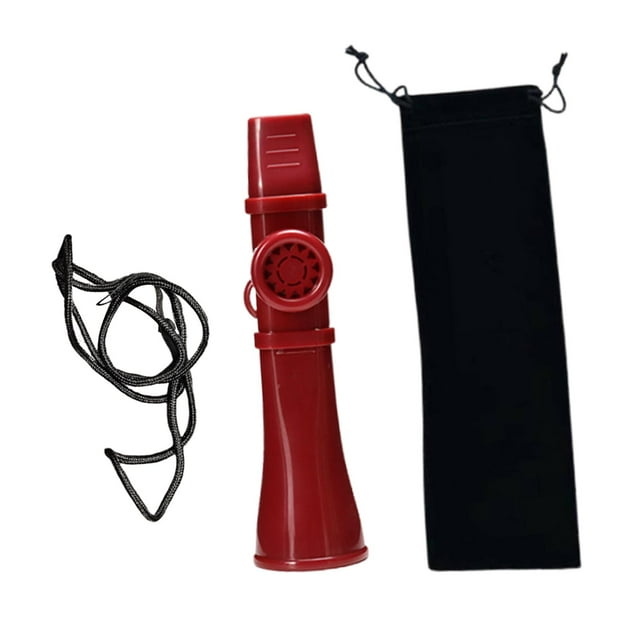 Milaget Kazoo Easy to Learn with Storage Bag Mouth Flute for Ukulele Keyboard Adults Red