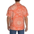thumbnail image 7 of Goofa Beautiful Corals Printed Men's Casual Short-sleeved Shirt,Lightweight Breathable Button-down,Summer Casual men's top,Versatile Fashion shirt-, 7 of 7
