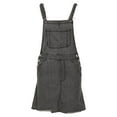 thumbnail image 2 of Sunisery Women's Bib Overall Dress Adjustable Shoulder Strap Denim Dress with Pockets Gray S, 2 of 8