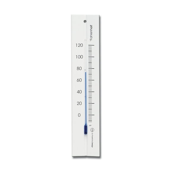 Hokco Wall Thermometer 7.9 inch Beechwood White Finish