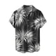 thumbnail image 3 of Hombro Frío Tops Hombres de Manga Larga Cuarto Cremallera Suéter con Diseño de Camisa de Cuello de Impresión Hawaiana, 3 of 4