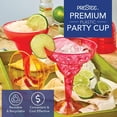 Prestee 48 Plastic Margarita Glasses 12 oz. Hard Assorted Colors Cocktail Cups Disposable