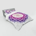 thumbnail image 3 of Lotus Duvet Cover Set, Geometry Yantra Mandala Triangle Yoga Illustration, Bedding Set with Shams and Fitted Sheet, 3 Sizes, by Ambesonne, 3 of 3