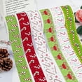 thumbnail image 2 of NUEVAS ventas Cinta de grosgrain estampada con patrón de cinta de muletas navideñas de 50 yardas, 2 of 4