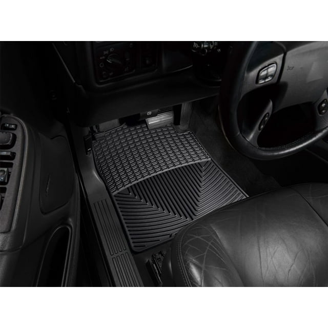 Weathertech Floor Mat W26 All-Weather; Direct-Fit; Deeply Sculpted Channels; Black; Thermoplastic Elastomer TPE; 2 Piece