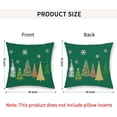 thumbnail image 3 of Christmas Throw Pillow Covers 16 x 16 Inch Set of 2, Red Green Christmas Tree, Winter Holiday Pillowcases Decor for Home Couch Sofa, 3 of 6
