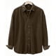 thumbnail image 4 of pstuiky camisas de manga larga para hombre, Camisa informal de pana de color liso con cuello abotonado y manga larga para hombre Tops casuales para hombres s, 4 of 7