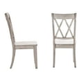 thumbnail image 3 of Weston Home Farmhouse Wood Dining Side Chair, Antique White (Set of 2), 3 of 10