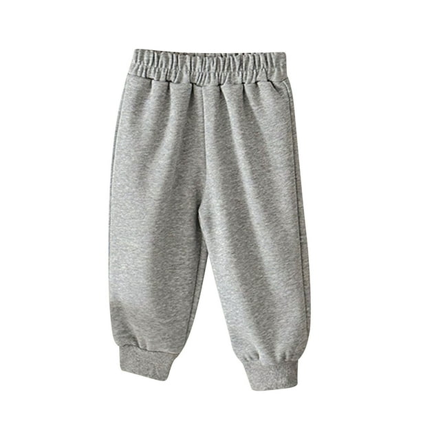 Odeerbi 1-10 Años Niños Niñas Algodón Pantalones Workout Athletic Deportes Jogger Pantalones Color Sólido Cintura Elástica Lindo Joggers
