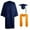 Navy, variant on 2024 Unisex Adult Graduation Gown with Cap and Year Charm Formal Commencement Attire for Men and Women