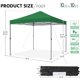 thumbnail image 3 of Songqin 10x10 1-Person Setup Pop Up Canopy Tent, Instant Portable Commercial Canopy Tent, Outdoor Gazebo with 1-Button Push, Wheeled Bag & 4 Sandbags for Home, Party & Outdoor Activities, Dark Green, 3 of 18