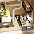 thumbnail image 3 of Organizador Debajo Del Fregadero De 2 Niveles, Fácil Montaje, Ahorro De Espacio, Cajón Deslizante Extraíble, Organizador De Gabinete De Cocina Para Un Almacenamiento Eficiente, 3 of 8
