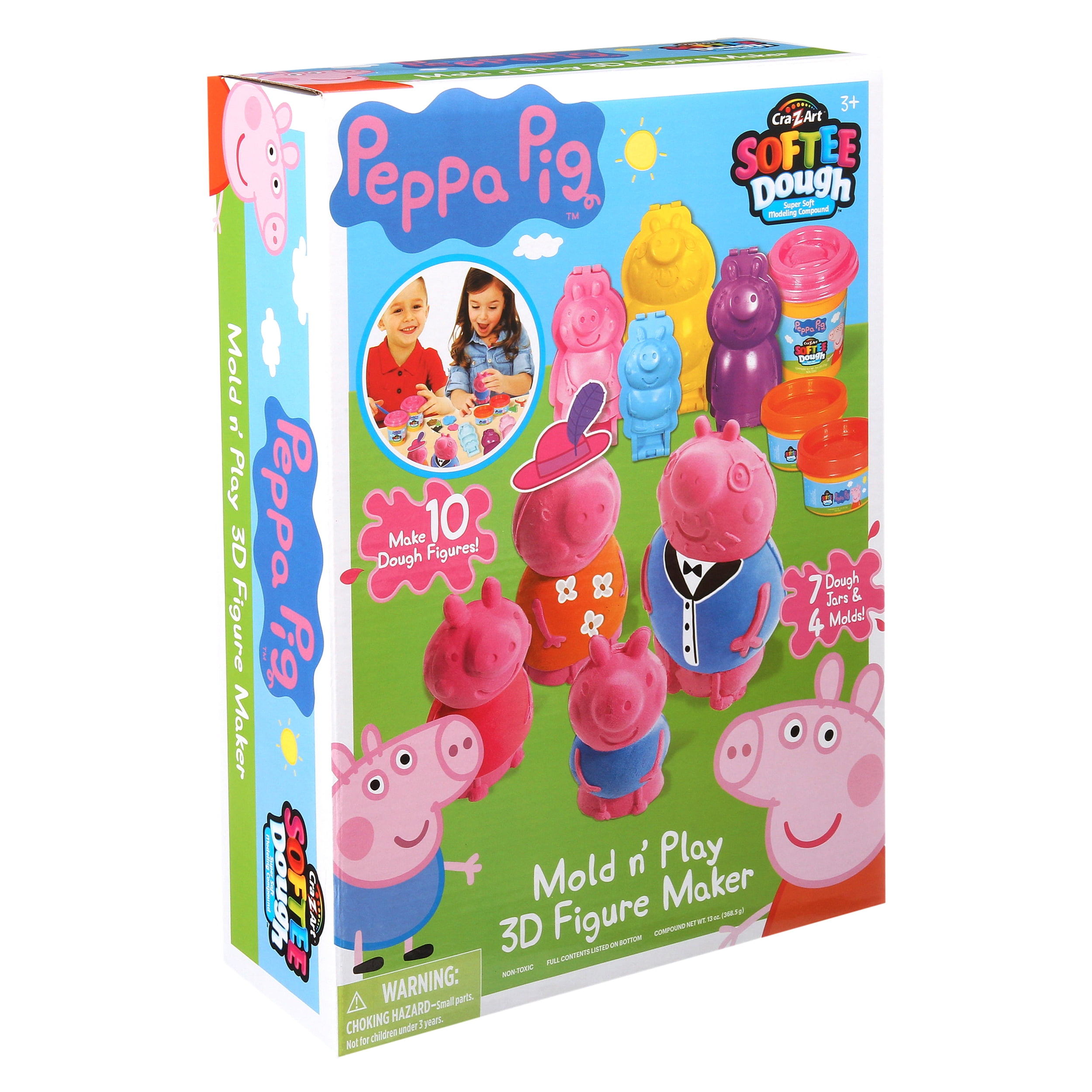 CraZArt Peppa Pig Softee Dough Figure Maker, Multicolor Kit Ages 3