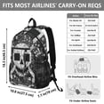thumbnail image 3 of JIALIOU 14" Laptop Backpack Waterproof Airline Approved Stylish Casual Daypack for Travel Business College Work, Skull Pixel Art, 3 of 8