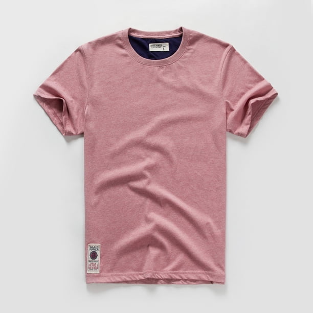 Camiseta de algodón de Color sólido para hombre, camiseta básica informal con cuello redondo para hombre, camisetas clásicas de alta calidad para hombre Tan Jianjun unisex