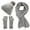 Gray, variant on Scarface, Scarf Gloves Hat Set for Teen Girls Women&Men Autumn Winter Warm Wool Hat Scarf Gloves Three, Scarf Gray One Size