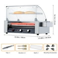 thumbnail image 6 of Hot Dog Roller, Stainless Sausage Grill Cooker Machine with Removable Drip Tray (750W/1050W/1350W/1650W), 6 of 7