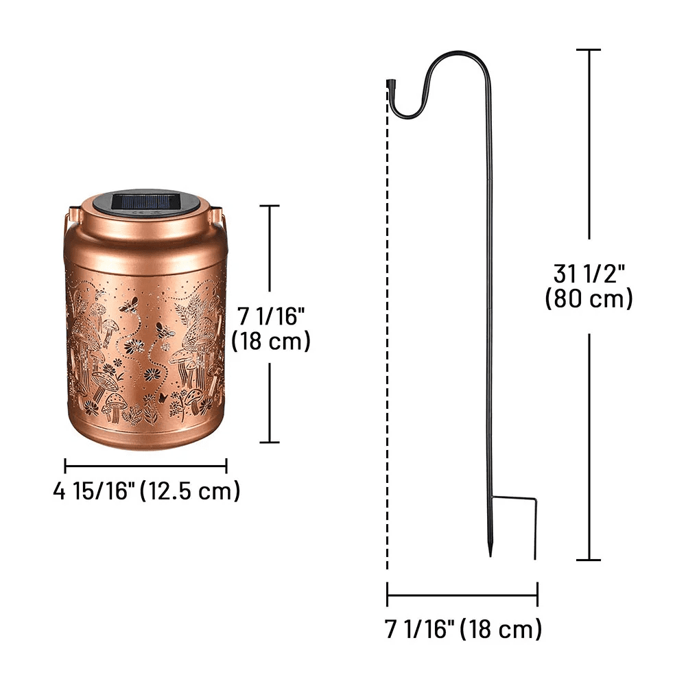 Outdoor Solar Lanterns Waterproof 2ct/pk, Mushroom 2ct/pk