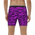 thumbnail image 2 of Men's Boxer Briefs, Black purple zebra print Soft and Breathable Mens Underwear Boxer Briefs With Widen Waist, 2 of 5
