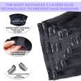 thumbnail image 3 of Pobokix Seamless Clip In Hair Extensions Real Human Hair Extensions Straight 8Pcs Invisible PU Skin Weft Hair Extensions Clip In Human Hair with 18Cli, 3 of 6