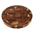thumbnail image 2 of Wood End Grain Cutting Boards Wooden Butcher Block Meat Thick Board Round Chopping, 2 of 6