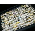 thumbnail image 3 of MATROOY New 50pcs Stainless Steel rings Wholesale Men Women Fashion Jewelry 17-22, 3 of 5