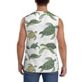 thumbnail image 4 of Haiem Men's Cute Turtle Print Tank Tops Summer Sleeveless Cut Off Workout T-Shirts Fitness Vest Athletic Undershirts-3X-Large, 4 of 8