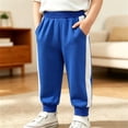 thumbnail image 4 of THJRPQJFD Kids Boys Stripe Track Pant Cute Joggers Pants Elastic Waist Athletic Trousers Hiking Pants Pull On Sweatpants Running Trousers with Pockets, 4 of 4