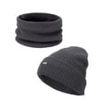 thumbnail image 2 of Conjunto de bufanda de gorro de invierno tejido grueso cálido para deportes gris Zulema Gorro de invierno, 2 of 8