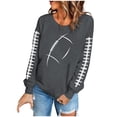 thumbnail image 2 of Bouanq Women's Football Game Day Print Casual Sweatshirt Football Grandma Sweatshirt Football Lover, 2 of 7