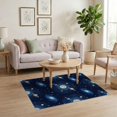 thumbnail image 3 of ODIKA Galaxy Starry Planets Motif Planetary Stars Themed Large Nebula Refined Stain Resistant Low Profile for Dorm Room, Small Living Apartment, 3 of 7