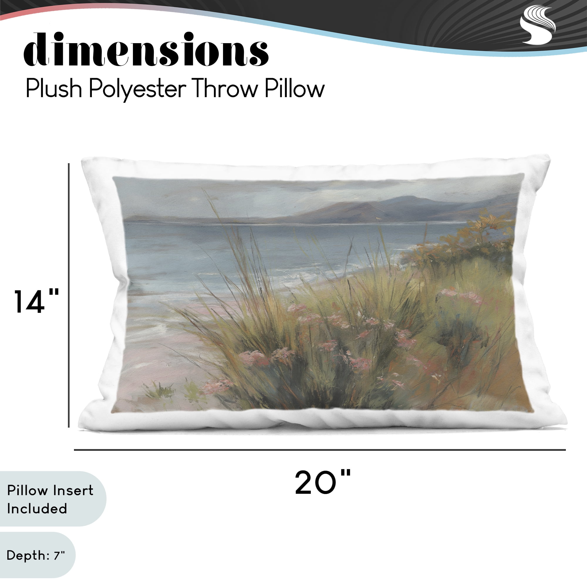Stupell Industries The Green Valley Beach Decorative Printed Throw Pillow, design by Svetlana Aleynikova