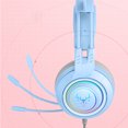 thumbnail image 5 of Headphones Gaming Earphones Computer Mobile Live Streaming Earphones Wired Headsets Gaming Earphones Cute Luminosity Christmas Blue, 5 of 6