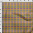 thumbnail image 3 of oneOone Cotton Jersey Gray Fabric Madras Check Dress Material Fabric Print Fabric By The Yard 58 Inches Wide, 3 of 4
