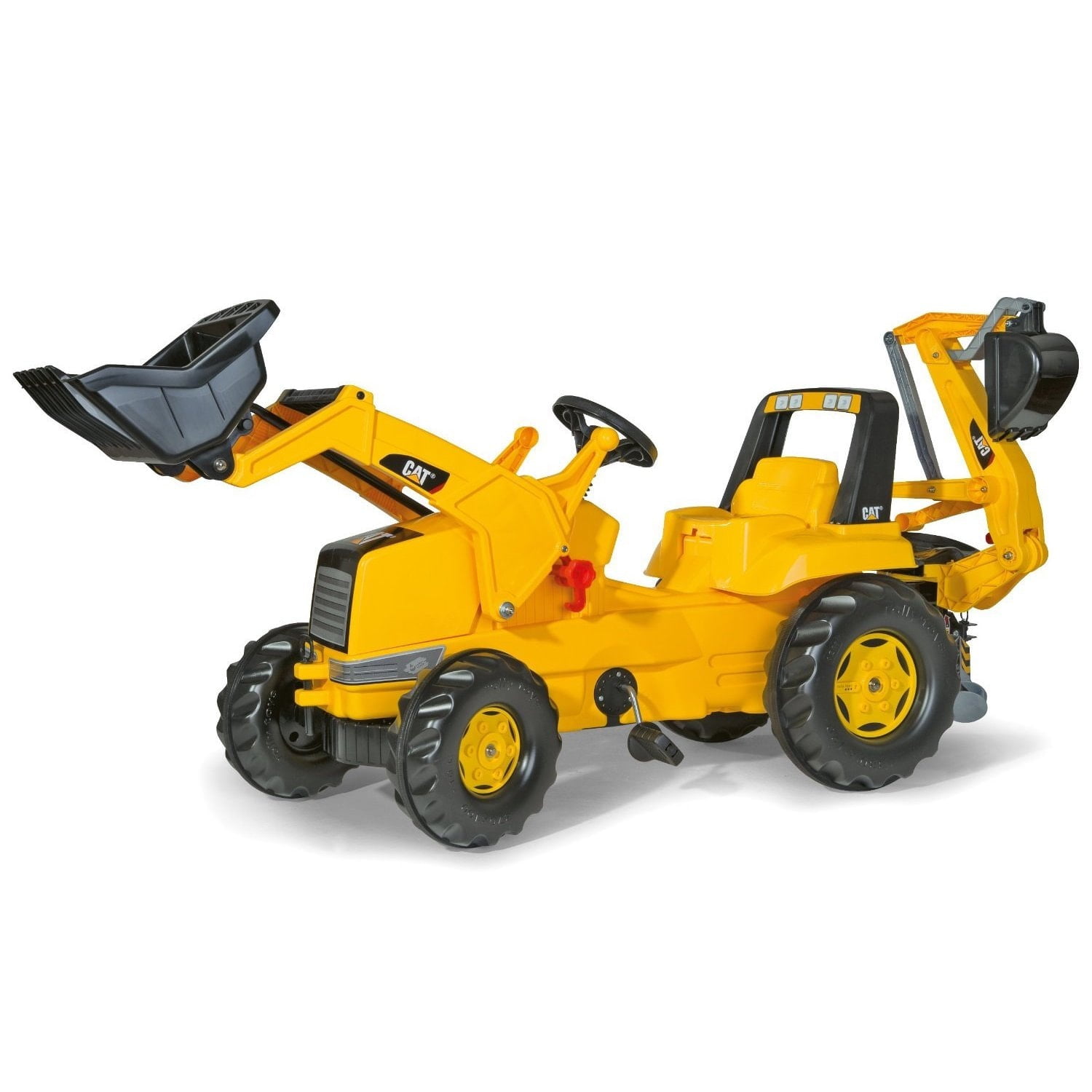 Kids/' Mini Tractor With Fully Operational Front Loader Backhoe And Trailer