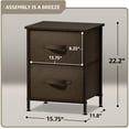 thumbnail image 5 of Sorbus 2 Drawer Nightstand, Brown, Portable, Lightweight, Easy Assembly, Dresser, 5 of 9
