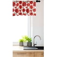 thumbnail image 3 of Ambesonne Poppy Flower Window Valance, Floral Blossom Spring, 54" X 18", Orange Olive Green White, 3 of 3